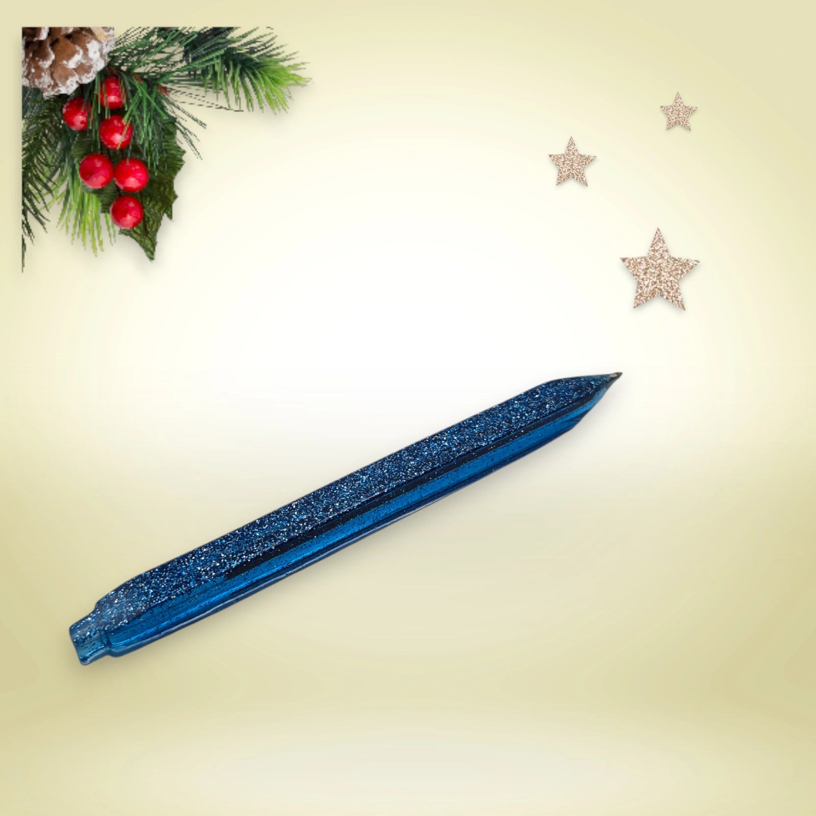 Stylo rectangulaire en résine encre noire