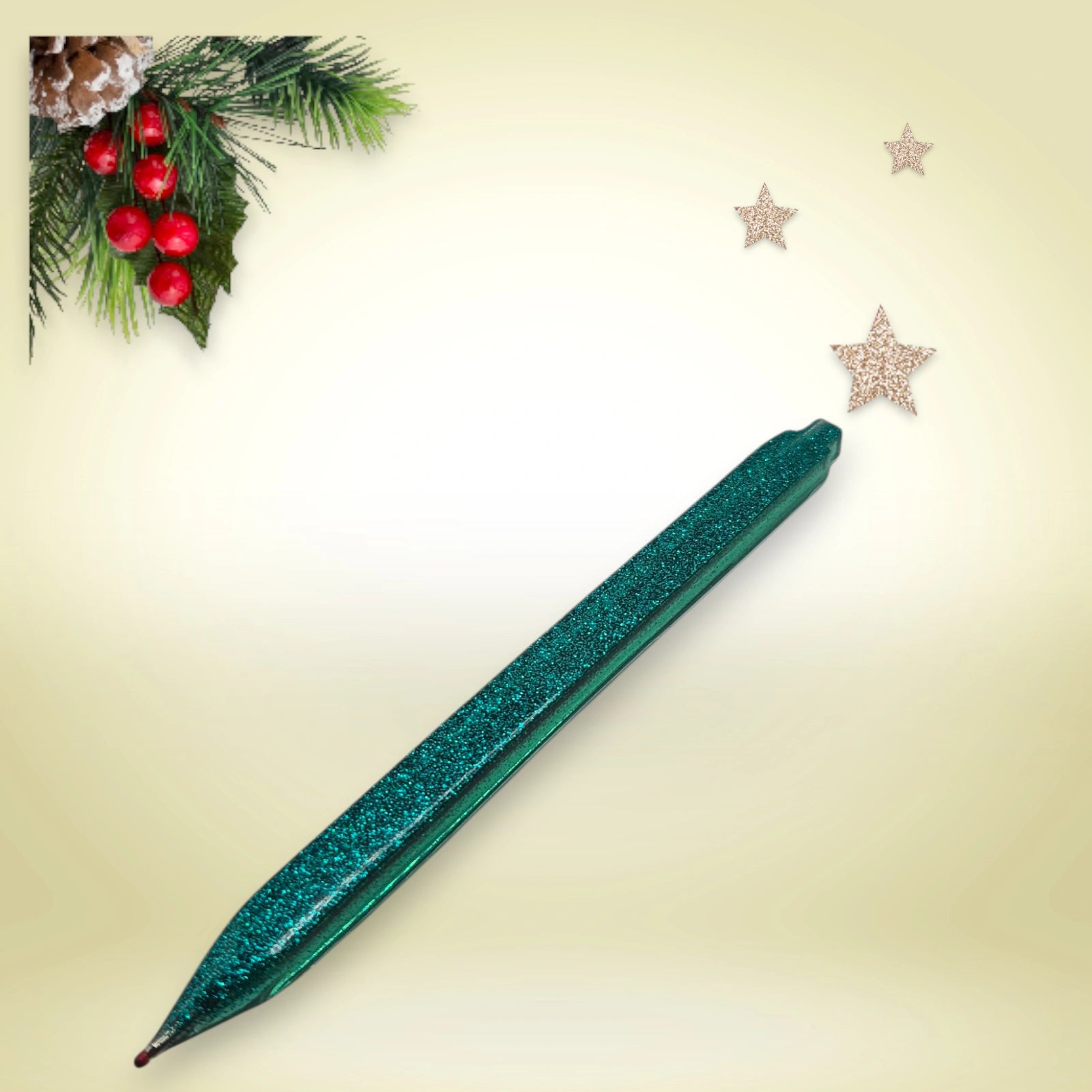 Stylo rectangulaire en résine encre noire