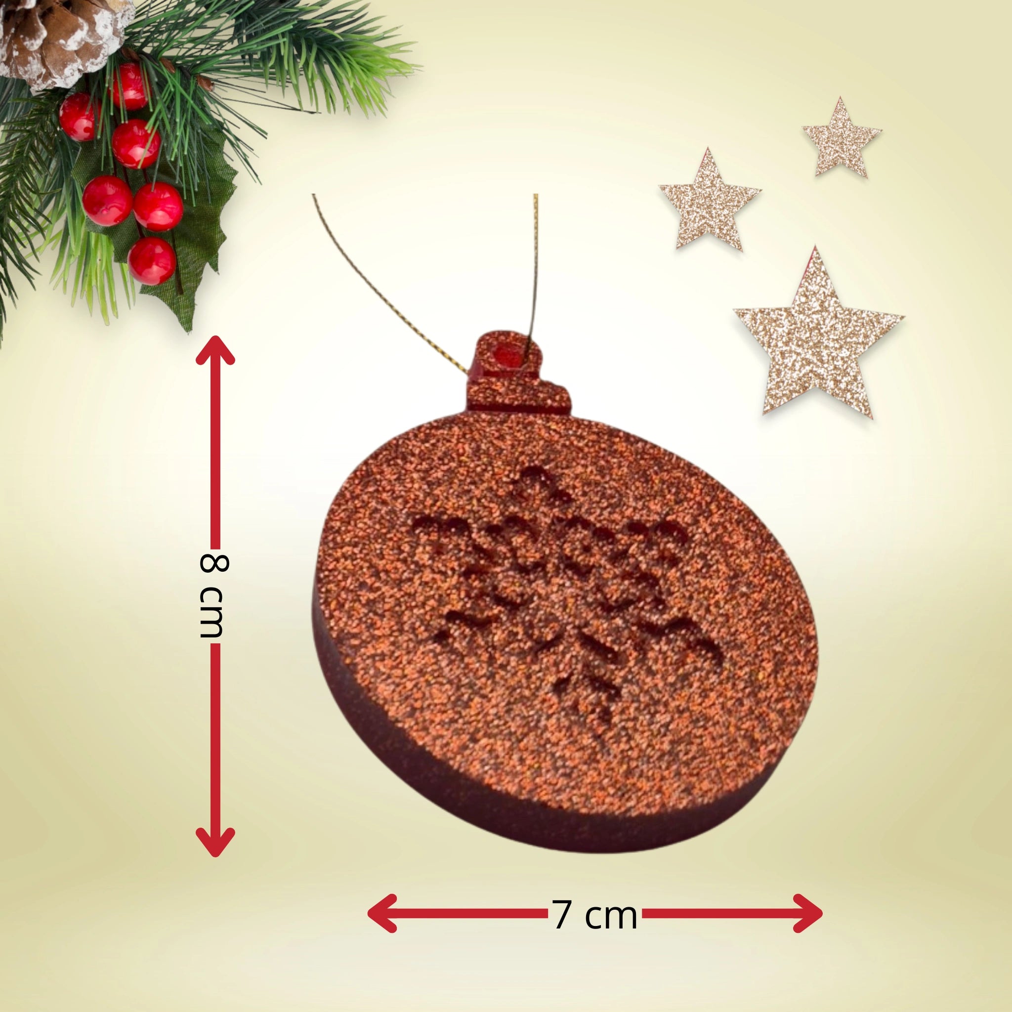 Suspension de noël - 1 boule motif flocon