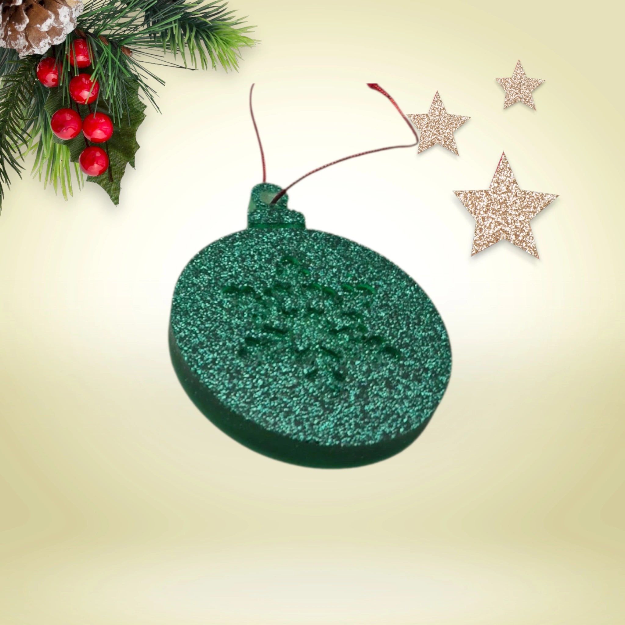 Suspension de noël - 1 boule motif flocon