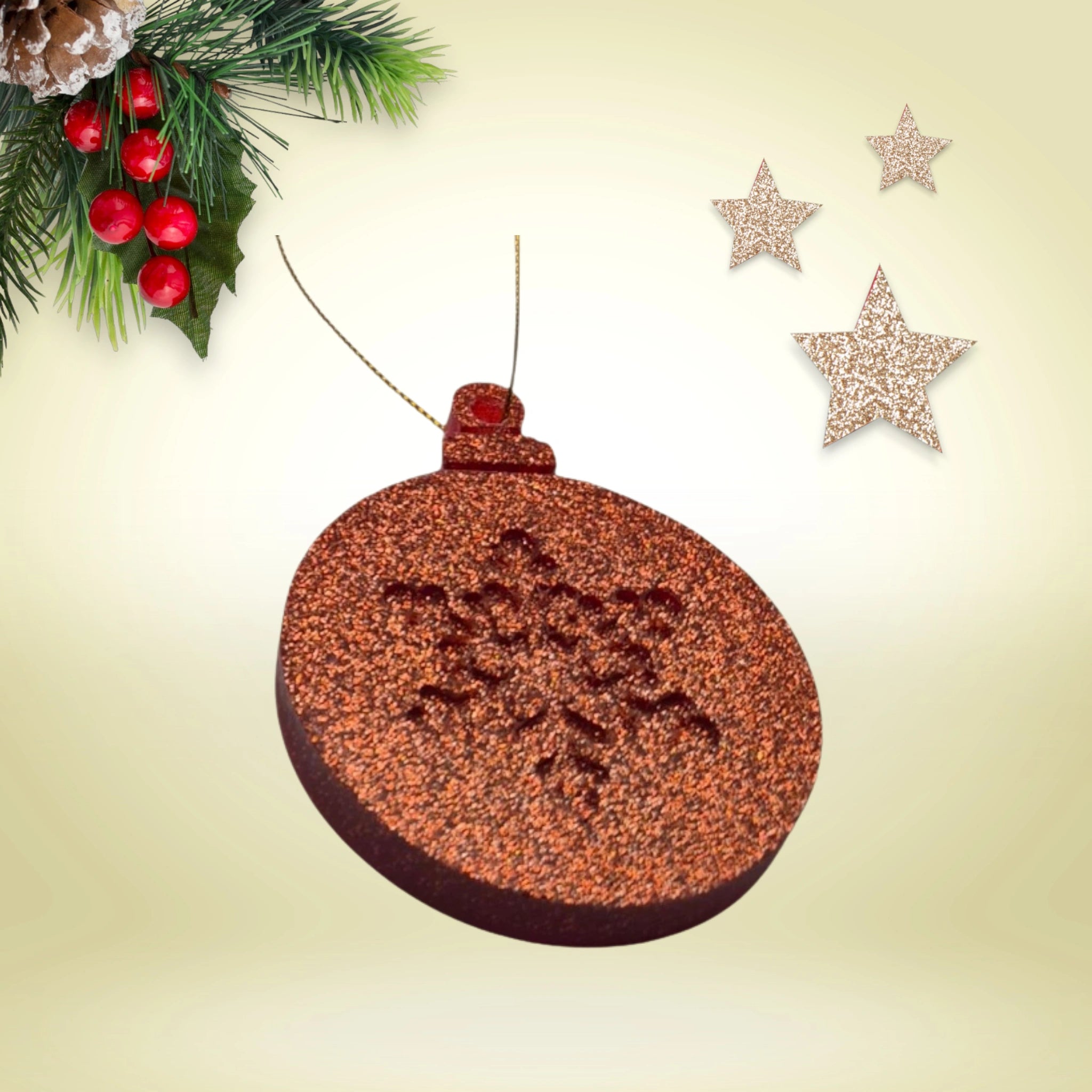 Suspension de noël - 1 boule motif flocon