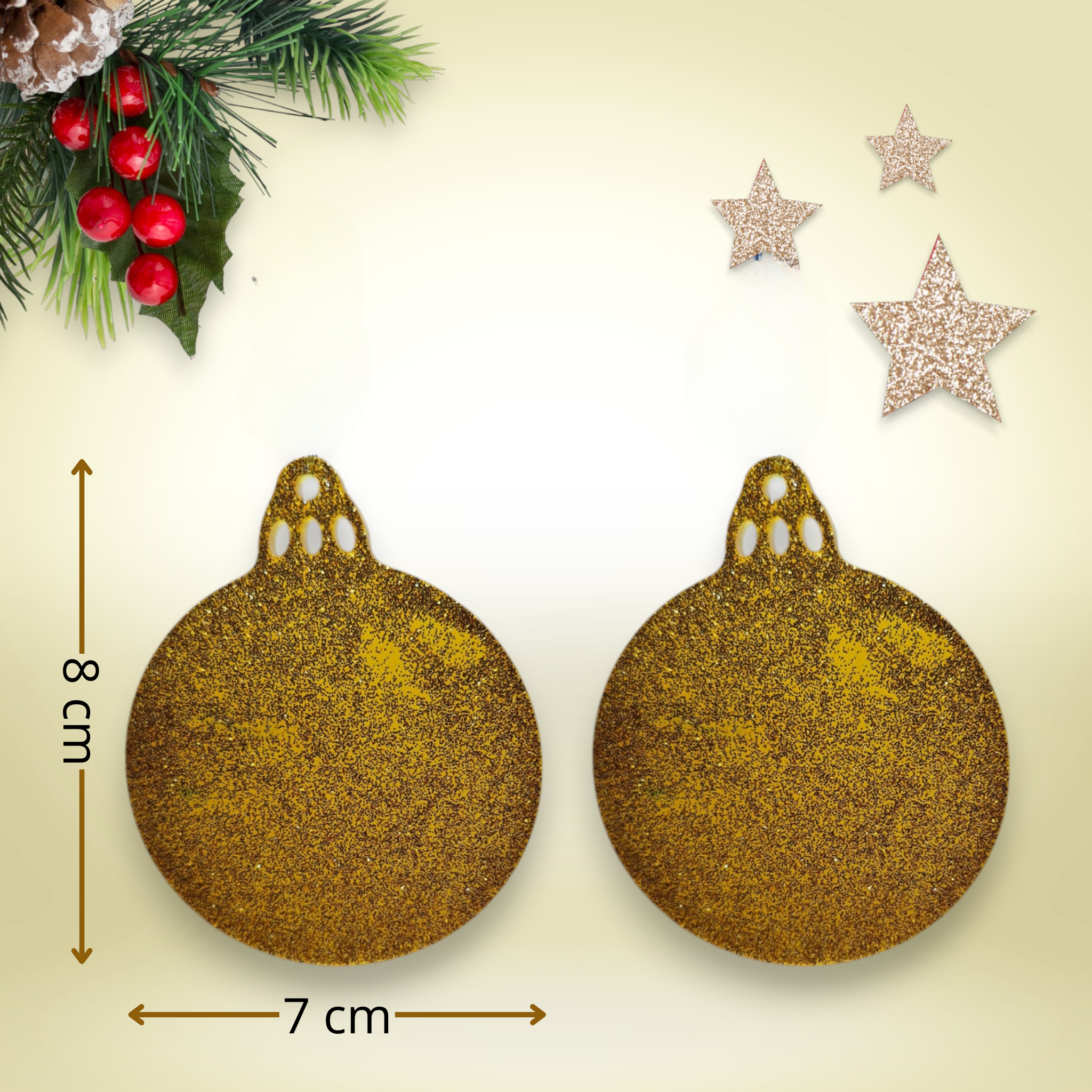 Suspension de noël - lot de 2 boules de Noël