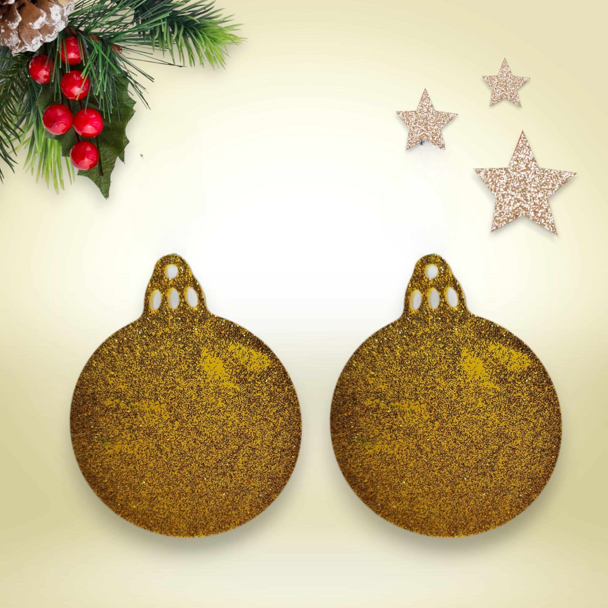 Suspension de noël - lot de 2 boules de Noël