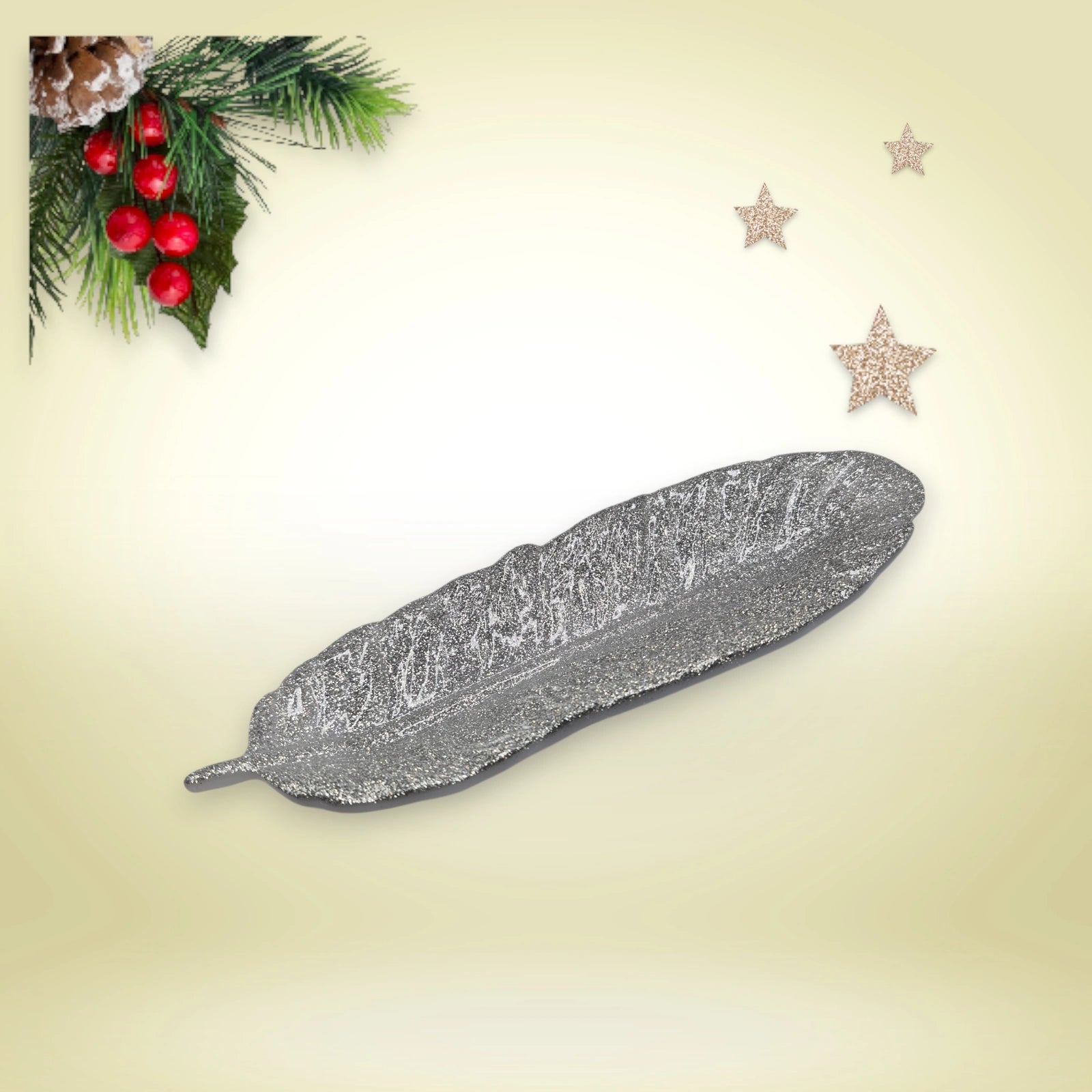 Vide-poche plume en résine