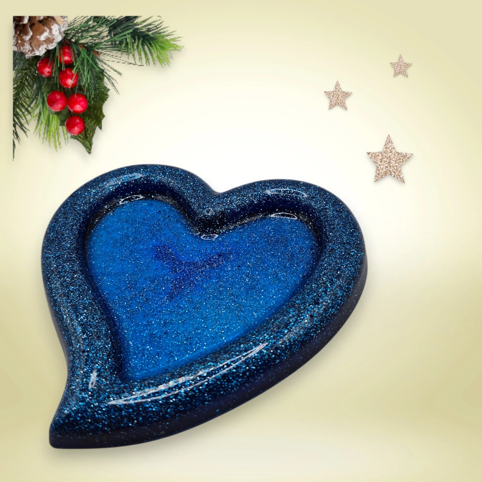 Vide-poche cœur en résine