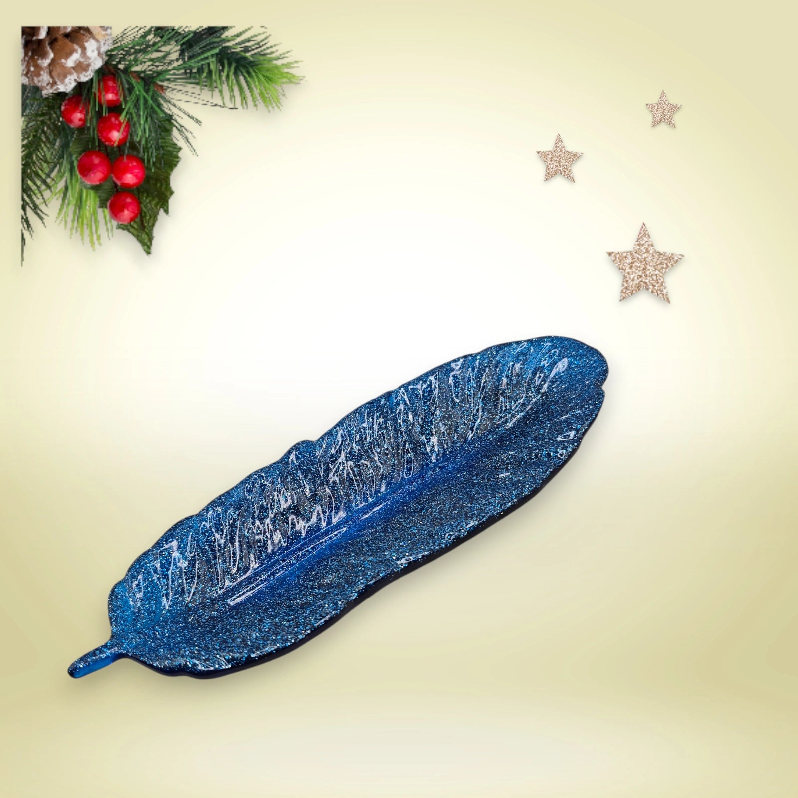 Vide-poche plume en résine